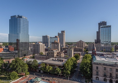 Downtown looking south-east from the Double Tree Inn  Little Rock, Arkansas